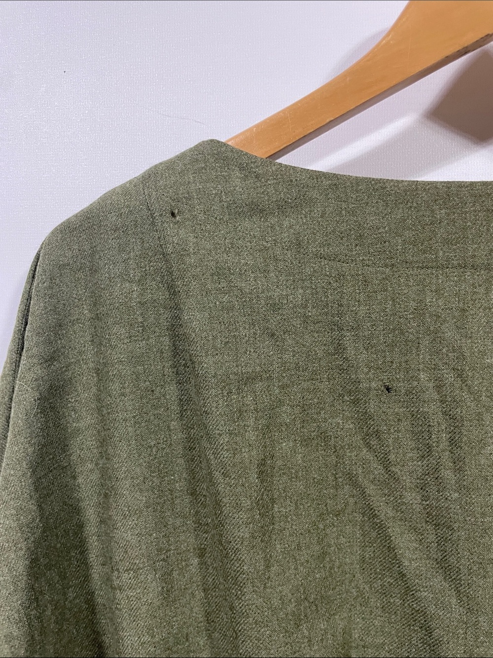 True vintage 50s Olive Green Women's Midi Dress - Picture 5 of 7
